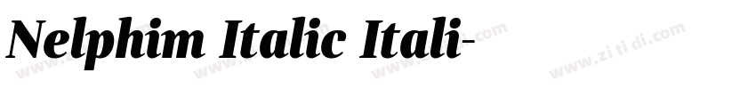 Nelphim Italic Itali字体转换